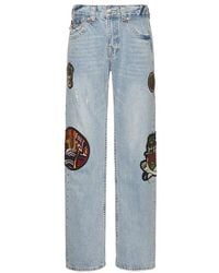 True Religion - Embellished Straight-Leg Denim Jeans - Lyst