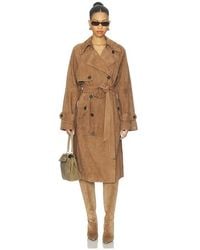 L'academie - 'Academie Dara Suede Trench Coat - Lyst