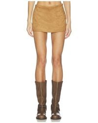 MORE TO COME - Meliya Faux Suede Skort - Lyst