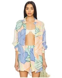 Vitamin A - Playa Linen Boyfriend Shirt - Lyst