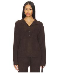 Bobi - Button Funnel Neck Sweater - Lyst