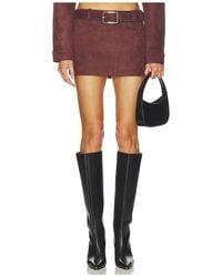 Nakedvice - The Martha Faux Suede Skirt - Lyst