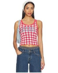 The Laundry Room - Cowboy Country Denim Rib Tank Top - Lyst
