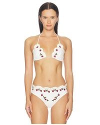 Sea - Bindi Strawberry Scallop Bikini Top - Lyst