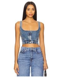 GOOD AMERICAN - Reworked Denim Vest - Lyst