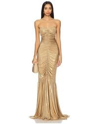 Norma Kamali - Strapless Shirred Front Fishtail Gown - Lyst