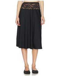 Frankie's Bikinis - Harper Satin Midi Skirt - Lyst
