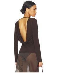 Helmut Lang - Cowl Back Long Sleeve Top - Lyst