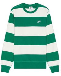 Nike - Striped Heavyweight French Terry Crew - Lyst