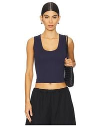 Enza Costa - Supima Baby Cropped U Tank Top - Lyst