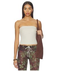 Enza Costa - Cotton Rib Bandeau Top - Lyst