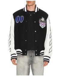 Off-White c/o Virgil Abloh - Royal Jewels Wool Varsity Jacket - Lyst