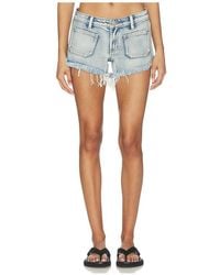 One Teaspoon - Retro Dukes Low Waist Mini Denim Shorts - Lyst