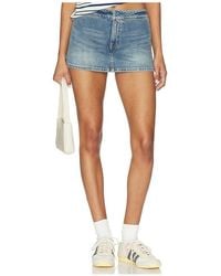 Alice + Olivia - Bayley Denim Skort - Lyst