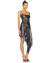Georgia Hardinge Fossil Shirred Metallic Chiffon Maxi Dress in White | Lyst