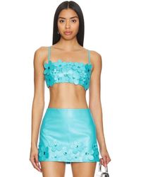 Lovers + Friends - Nova Faux Leather Crop Top - Lyst