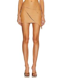 DI PETSA - Broken Faux Leather Mini Skirt - Lyst
