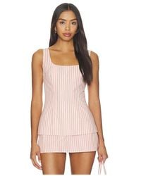 Lovers + Friends - Rhodes Striped Linen Top - Lyst