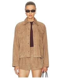 FRAME - The Suede Utility Jacket - Lyst