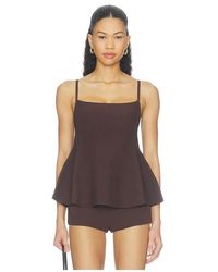 DL1961 - Peplum Instasculpt Rib Tank - Lyst