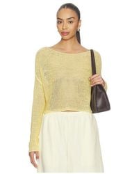 Enza Costa - Linen Open Knit Bateau Sweater - Lyst