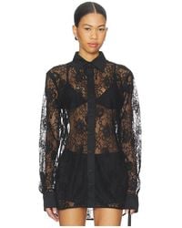 Fleur du Mal - Camisa De Encaje Con Botones Para Hombre Juliet En Color Negro Talla (También En S, Xs) - Lyst
