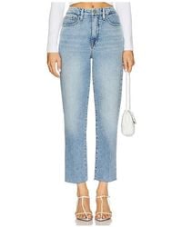 GOOD AMERICAN - Good Boy Straight Cropped Jeans - Lyst