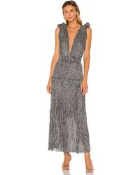 Sabina Musayev Maxivestido helena - Metálico