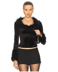Versace Jeans Couture - Velvet Top En Color Negro Talla (También En 38, 40, 42, 46) - Lyst