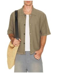 FRAME - Light Cotton Silk Short Sleeve Cardigan - Lyst