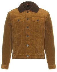 Brixton - Builders Cable Stretch Sherpa Lined Trucker Jacket - Lyst