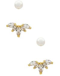 Shashi - EAR-JACKET-OHRSTECKER MARQUISE PEARL - Lyst