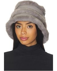 Jocelyn - Faux Mink & Leather Bucket Hat - Lyst