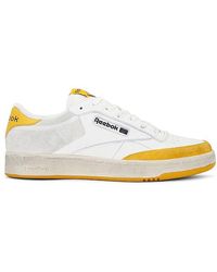 Reebok - X NGG Club C Sneaker In White & Orange - Lyst