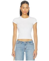 GOOD AMERICAN - The Cap Sleeve Tee - Lyst