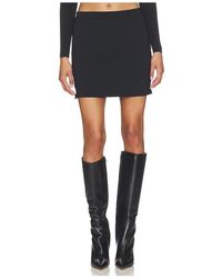 Alexander Wang - Mini Skirt With Jacquard Logo Slit - Lyst