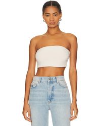 Norma Kamali - Strapless Cropped Top - Lyst