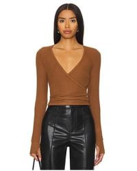 Michael Lauren - Fairbanks Surplice V-Neck Top - Lyst