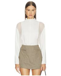 Sans Faff - Mockneck Silkshirt - Lyst