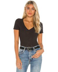 James Perse - Casual Tee W/ Reverse Binding - Lyst
