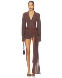 Kim Shui - Minivestido Jeannie En Color Marrón Talla (También En Xxs, Xs, S, M, Xl) - Lyst