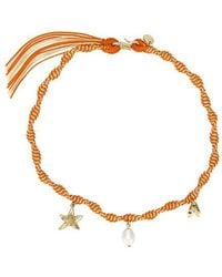 ALÉMAIS - Calypso Macrame Charm Necklace - Lyst