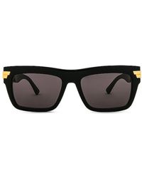 Bottega Veneta - Bold Ribbon Rectangular Sunglasses - Lyst