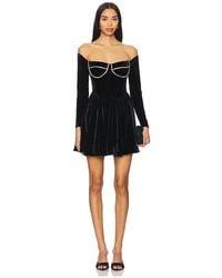 Bardot - Emlyn Velour Mini Dress - Lyst