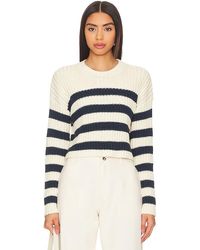 Denimist - Striped Ribbed Cropped Sweater - Lyst
