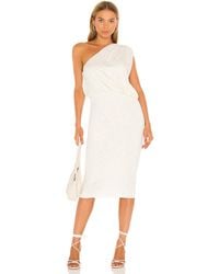 LNA X Revolve One Shoulder Midi Dress - White