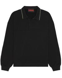 Pleasures - Tweak Studded Polo Sweatshirt - Lyst