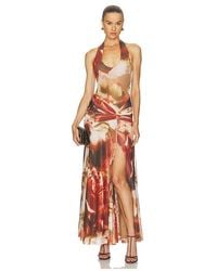 Bardot - Sariba Halter Mesh Midi Dress - Lyst