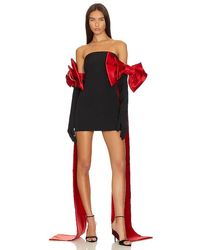Miscreants - Crepe Cupid Dress With Gloves & Train Bows - Lyst