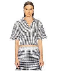 Jonathan Simkhai - Polo Recortado Adley En Color Azul Marino Talla (También En M, S, Xs) - Lyst